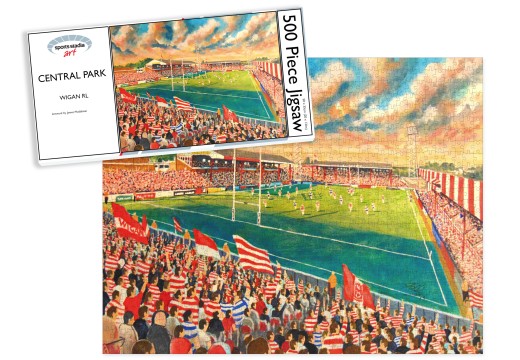 Central Park Stadium Fine Art Jigsaw Puzzle - Wigan Rugby League